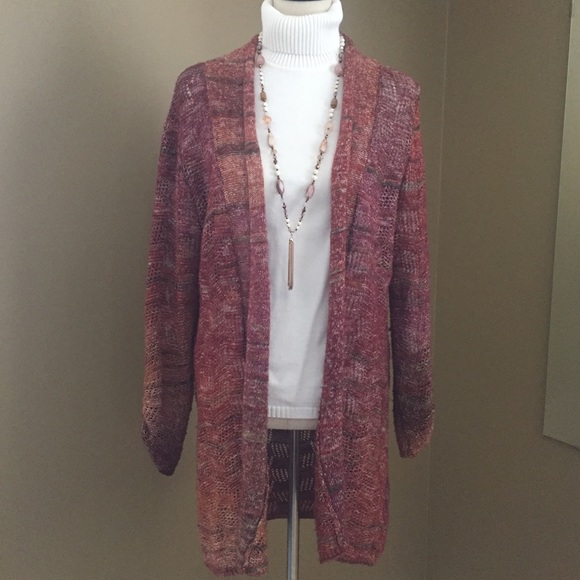 Maurices Sweaters - MAURICES Pointelle Stitched Flowy Cardigan Sweater